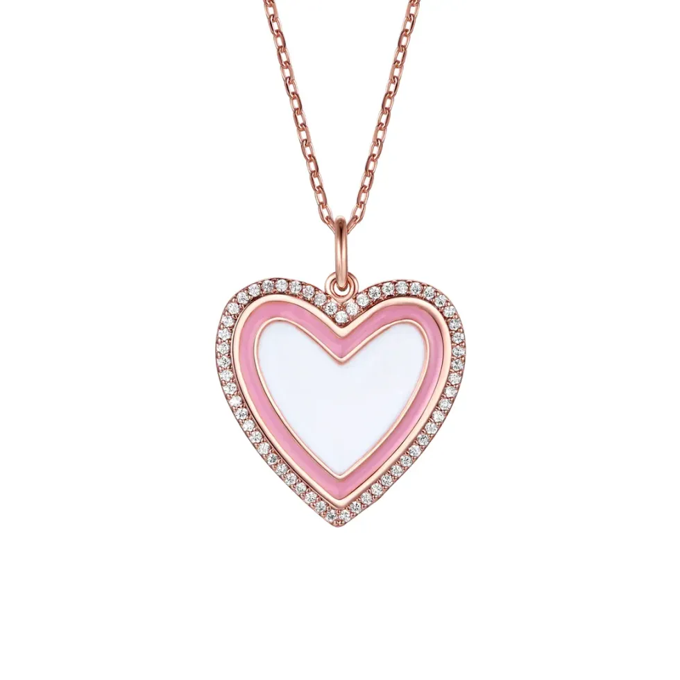 RACHEL GLAUBER - HEART PENDANT NECKLACE