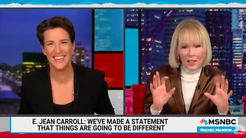 Rachel Maddow and E. Jean Carroll