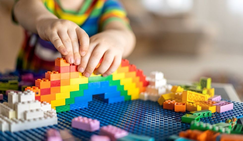 rainbow legos