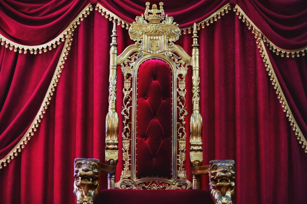 Red and gold throne