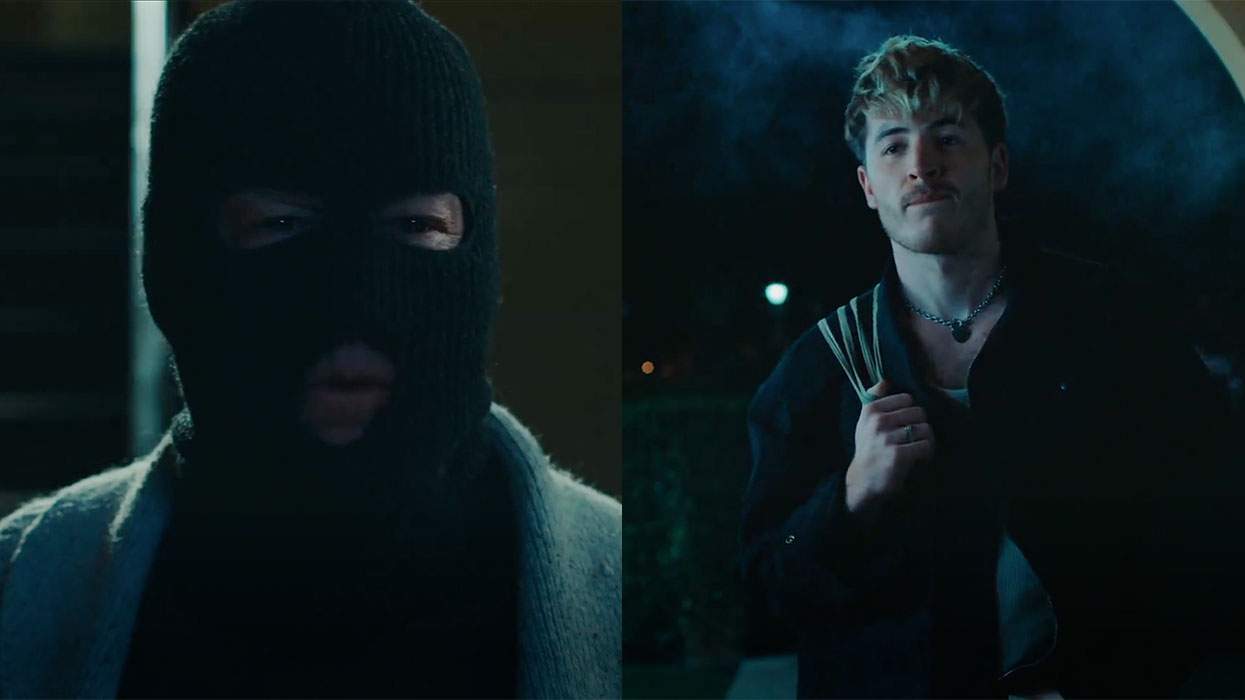 Reed Birney and Kieron Moore in Blue Film