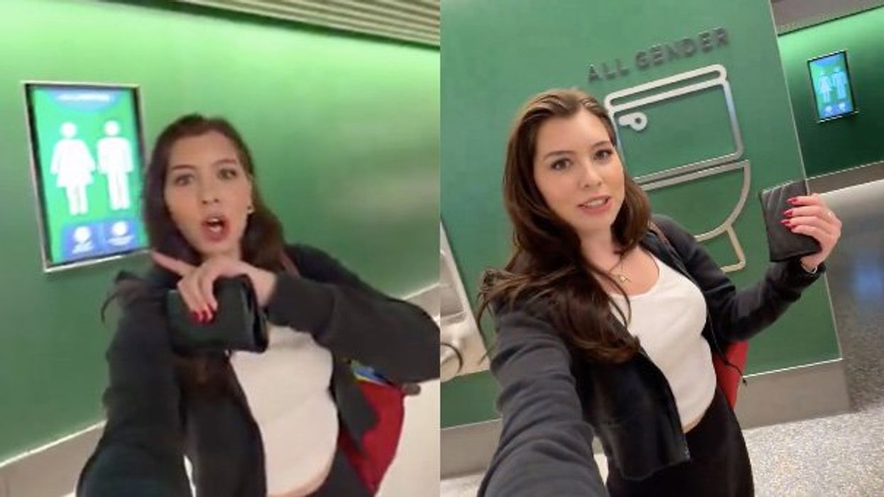 Republican activist Morgonn McMichael outraged over an all gender bathroom