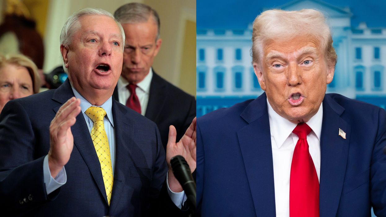 Republican Senator Lindsey Graham and President Donald Trump