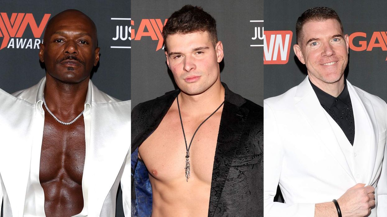 Rhyheim Shabazz, Malik Delgaty, Legrand Wolf at GayVN Awards 2025.