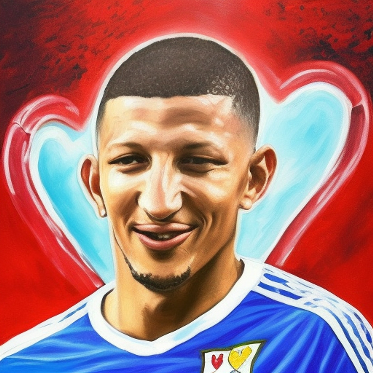 Richarlison with a Big Heart, Painting