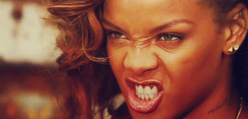 Rihanna Angry gif