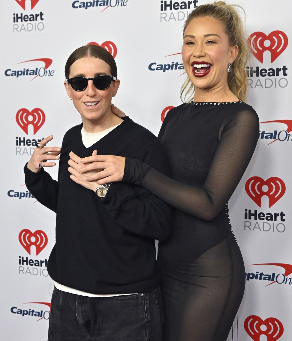 Robby Hoffman and Gabby Hoffman embracing and laughing