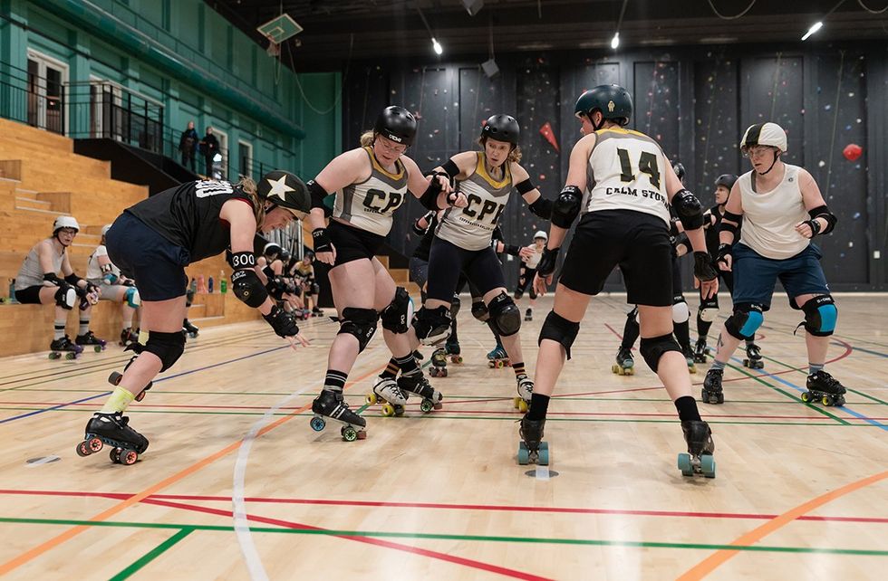 roller derby training match