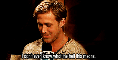 Ryan Gosling confused gif
