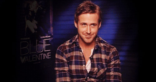 Ryan Gosling smile gif