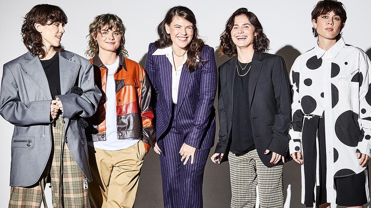 Sara Quin, Railey Gilliland, Clea DuVall, Seazynn Gilliland, and Tegan Quin