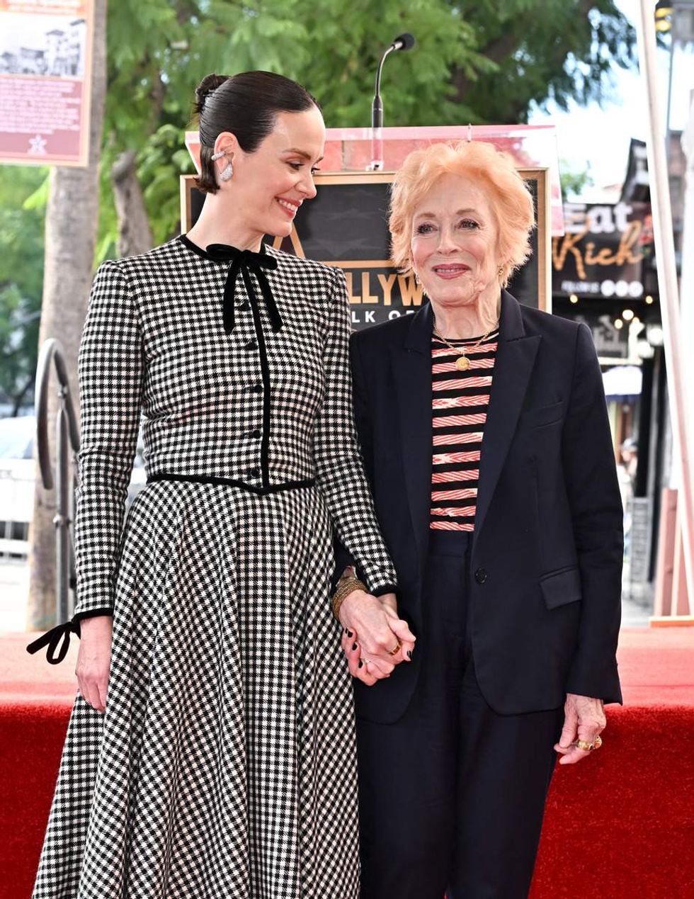 Sarah Paulson and Holland Taylor at the ceremony honoring Sarah Paulson with a Star on The Hollywood Walk Of Fame on December 02, 2025 in Los Angeles, California.
