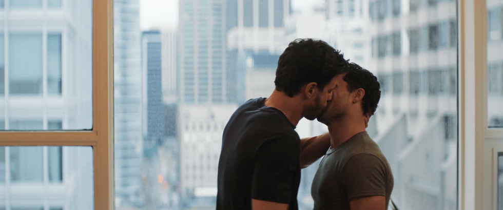 Scott Hunter and Kip Grady in 'Heated Rivalry' episode 3.