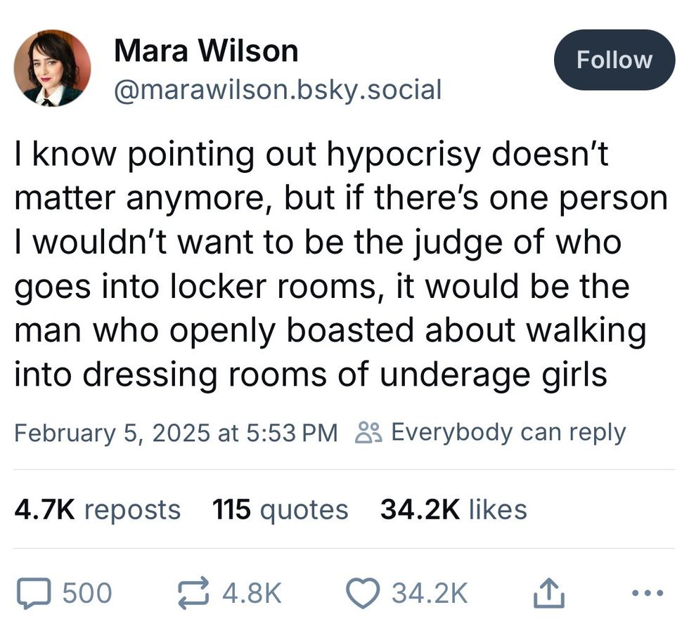 Screenshot of a post made by Mara Wilson\u200b