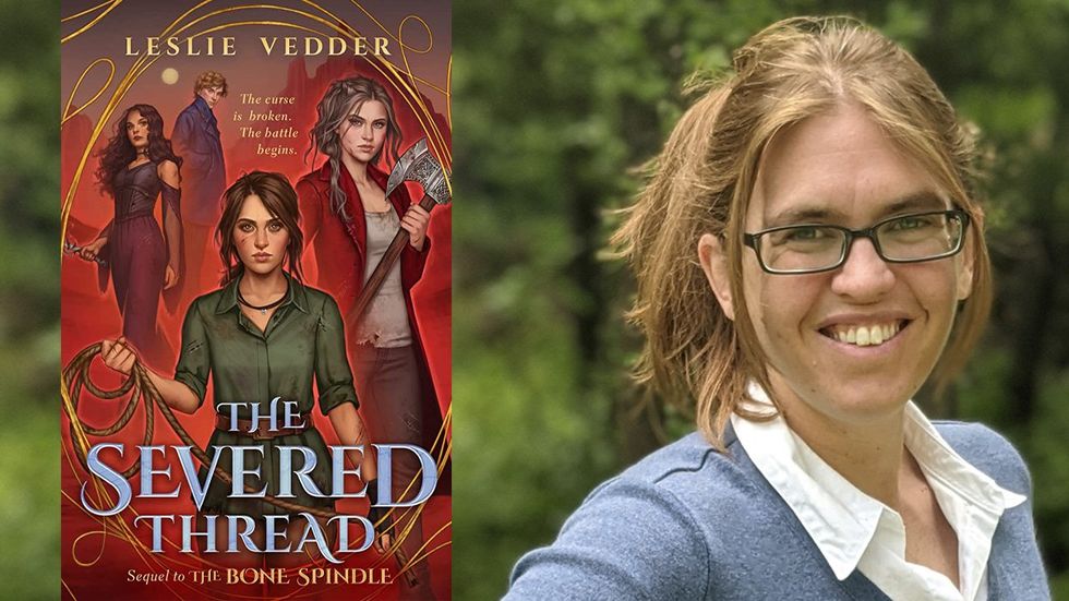 Severed thread cover and author Leslie Vedder