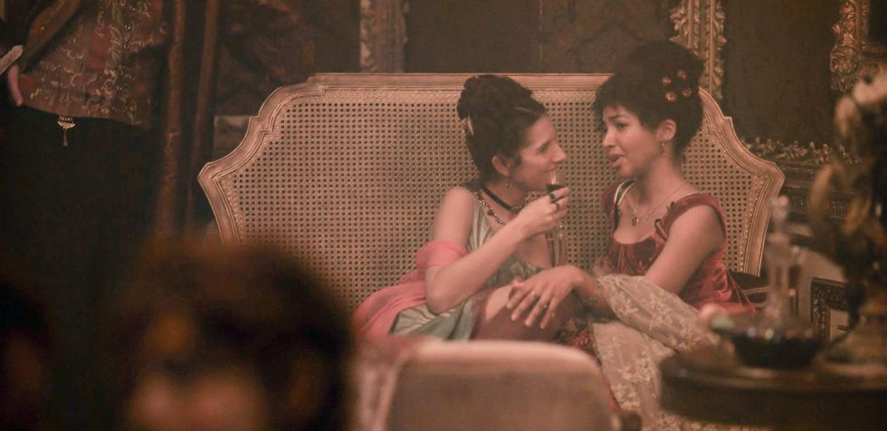 Sex workers canoodle