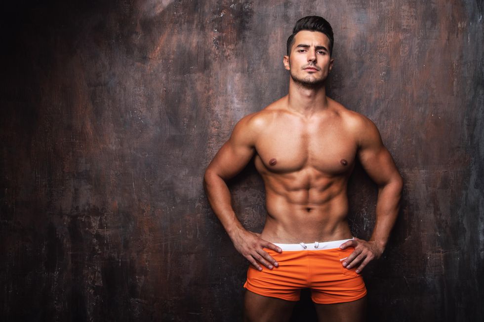 sexy shirtless gay man