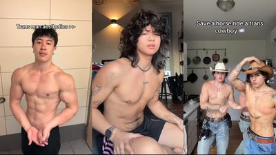 Shirtless trans masc influencers from TikTok