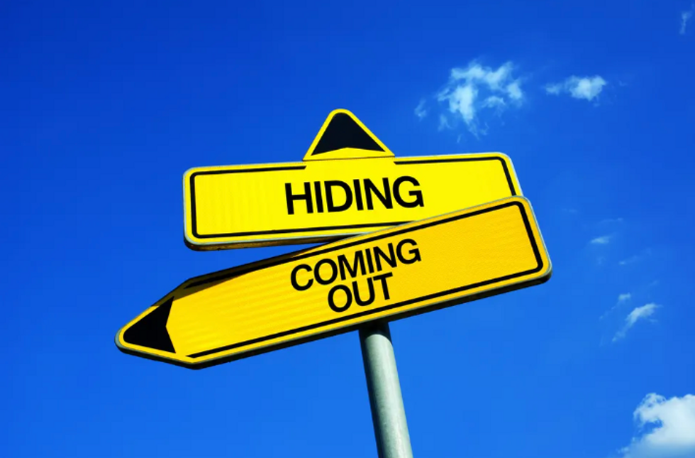 signs for hiding and coming out
