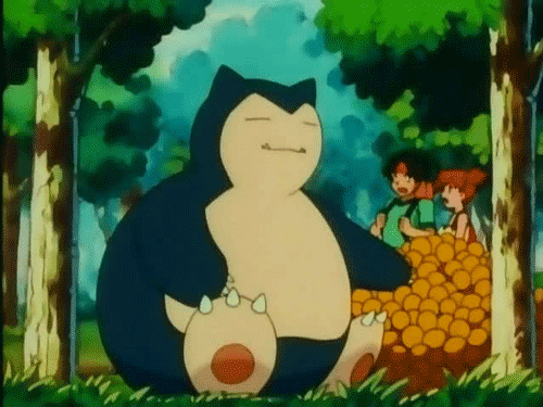 Snorlax eating gif