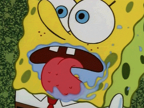 Spongebob dry lips gif