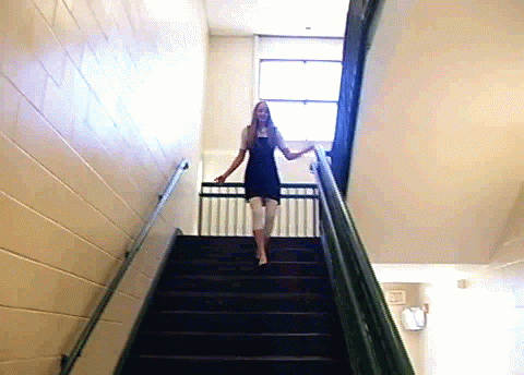 Stair fail gif