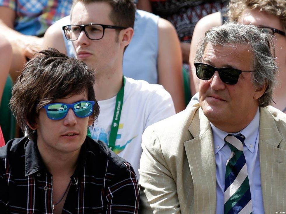 Stephen Fry (67) and Elliott Spencer (38)