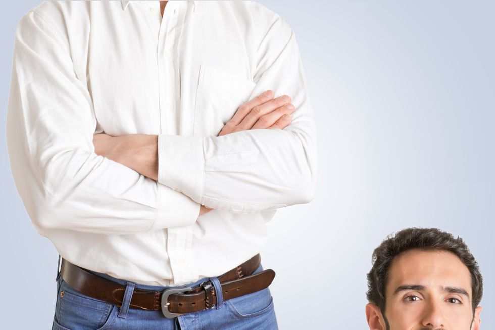 tall and short man together