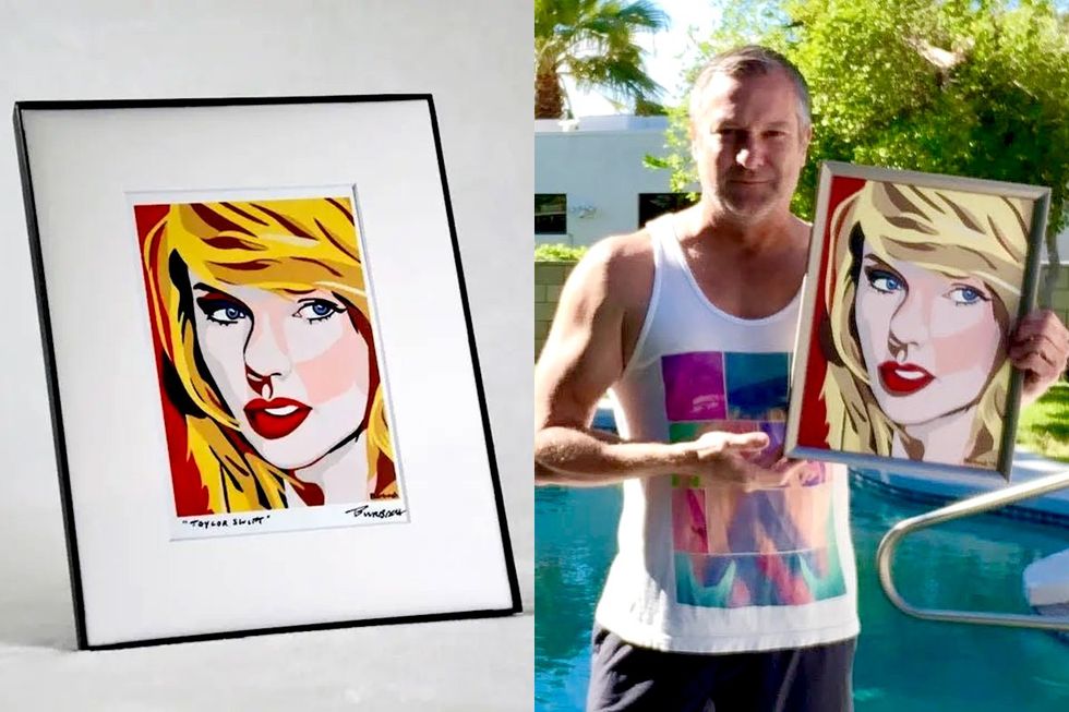 taylor swift framed painting Chris Burbach artist