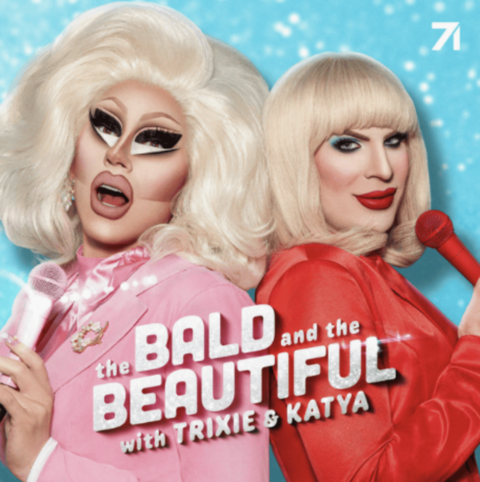 The Bald and the Beautiful with Trixie and Katya logo