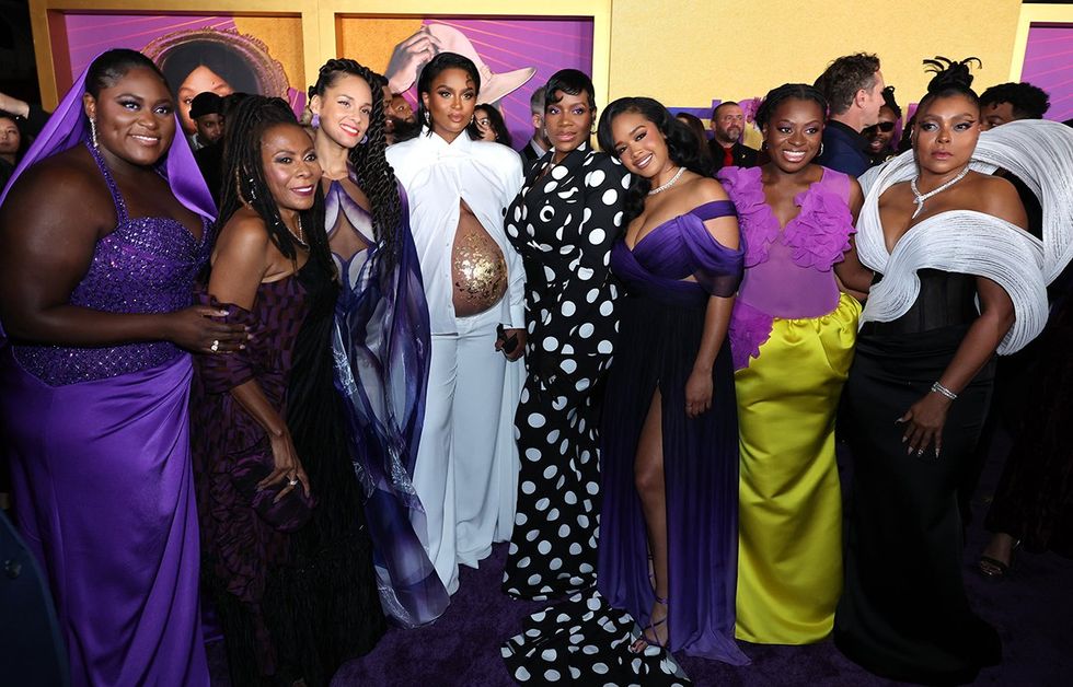 The cast of The Color Purple at the premiere