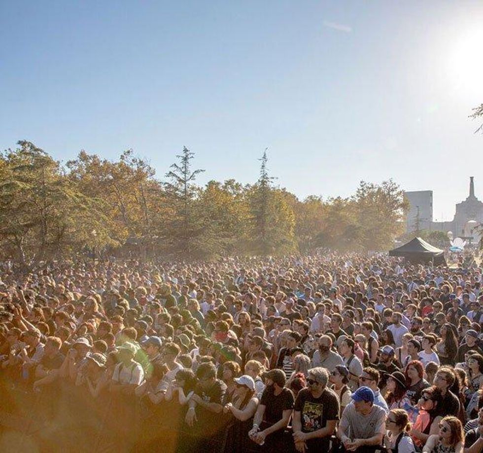 The large crowd at FYF Fest