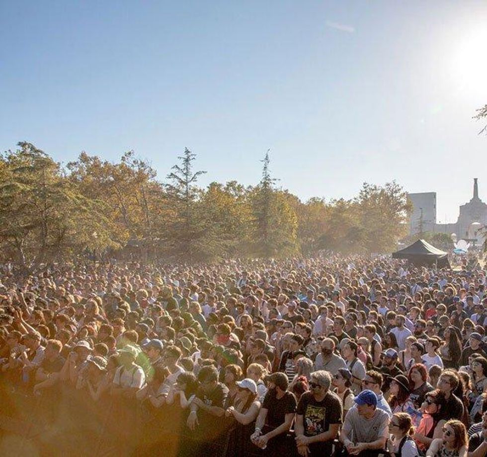 The large crowd at FYF Fest