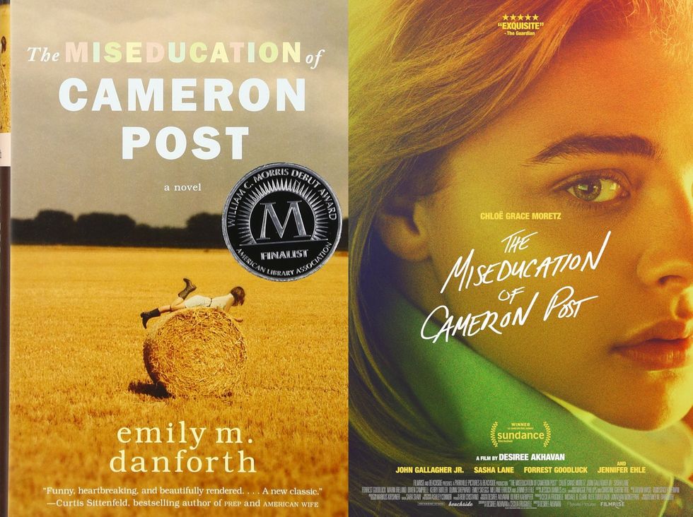 The miseducation of Cameron post book cover and movie poster