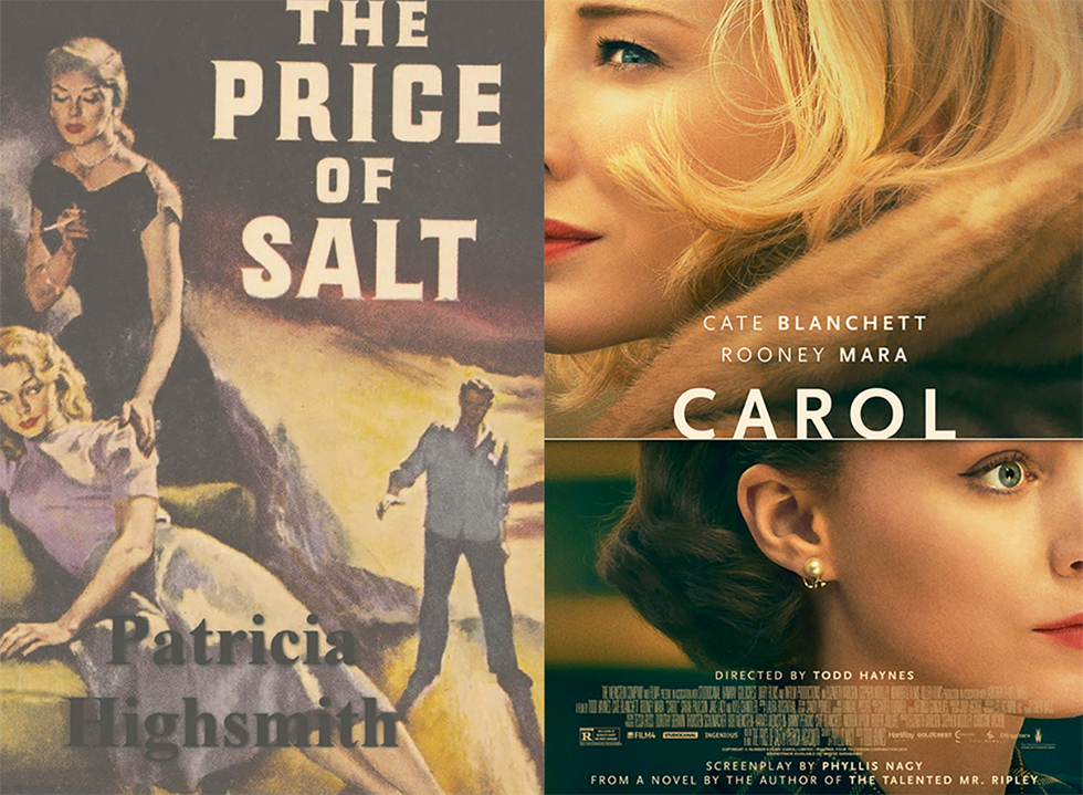 The price of salt and carol book cover and movie poster