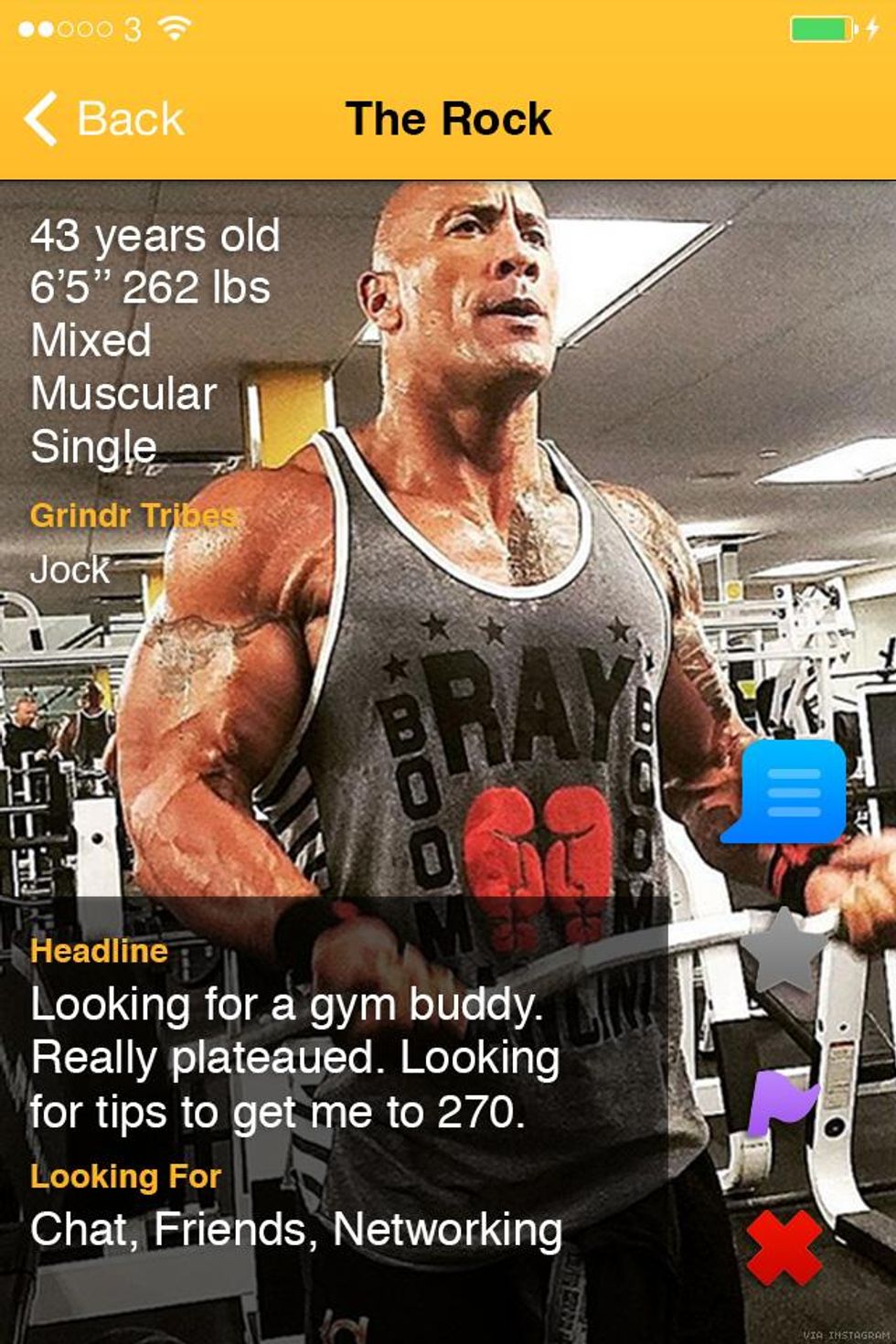The Rock Grindr
