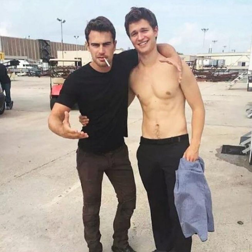 Theo James and Ansel Elgort
