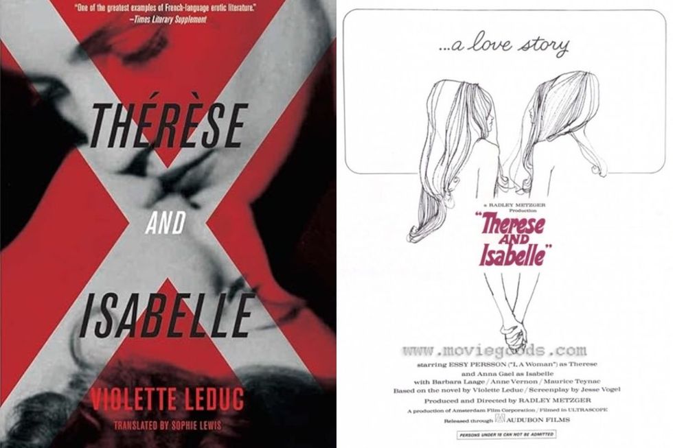 therese and isabelle book cover and movie poster