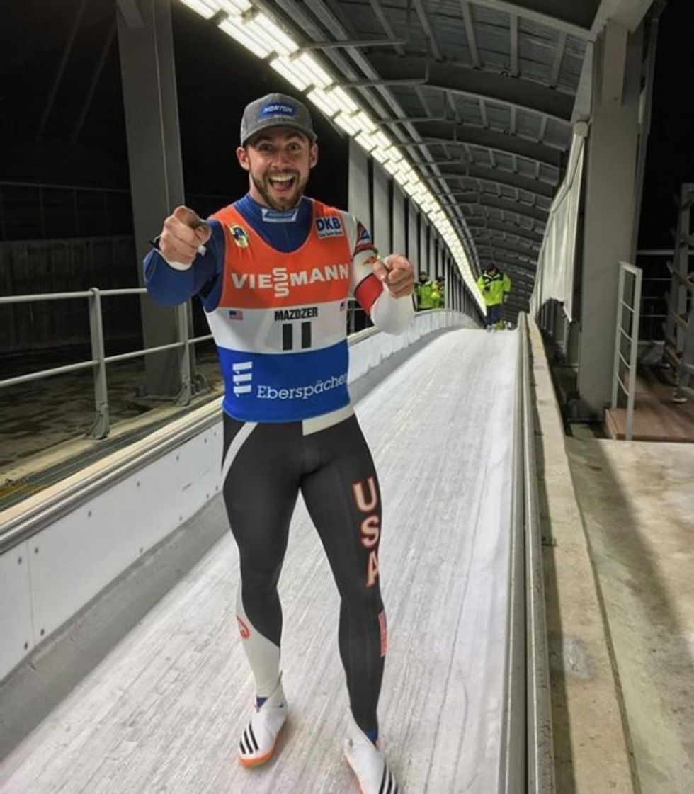These 15 Photos of Chris Mazdzer Suddenly Make Us Luge Fans
