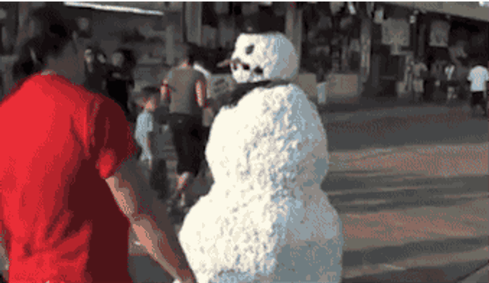 This is a gif of a snowman.
