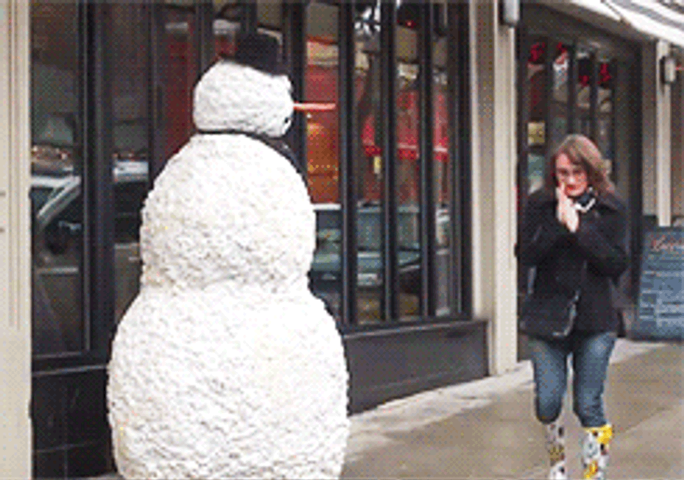 This is a gif of a snowman.
