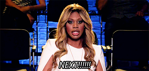 This is a GIF of Laverne Cox on Orange is the New Black.