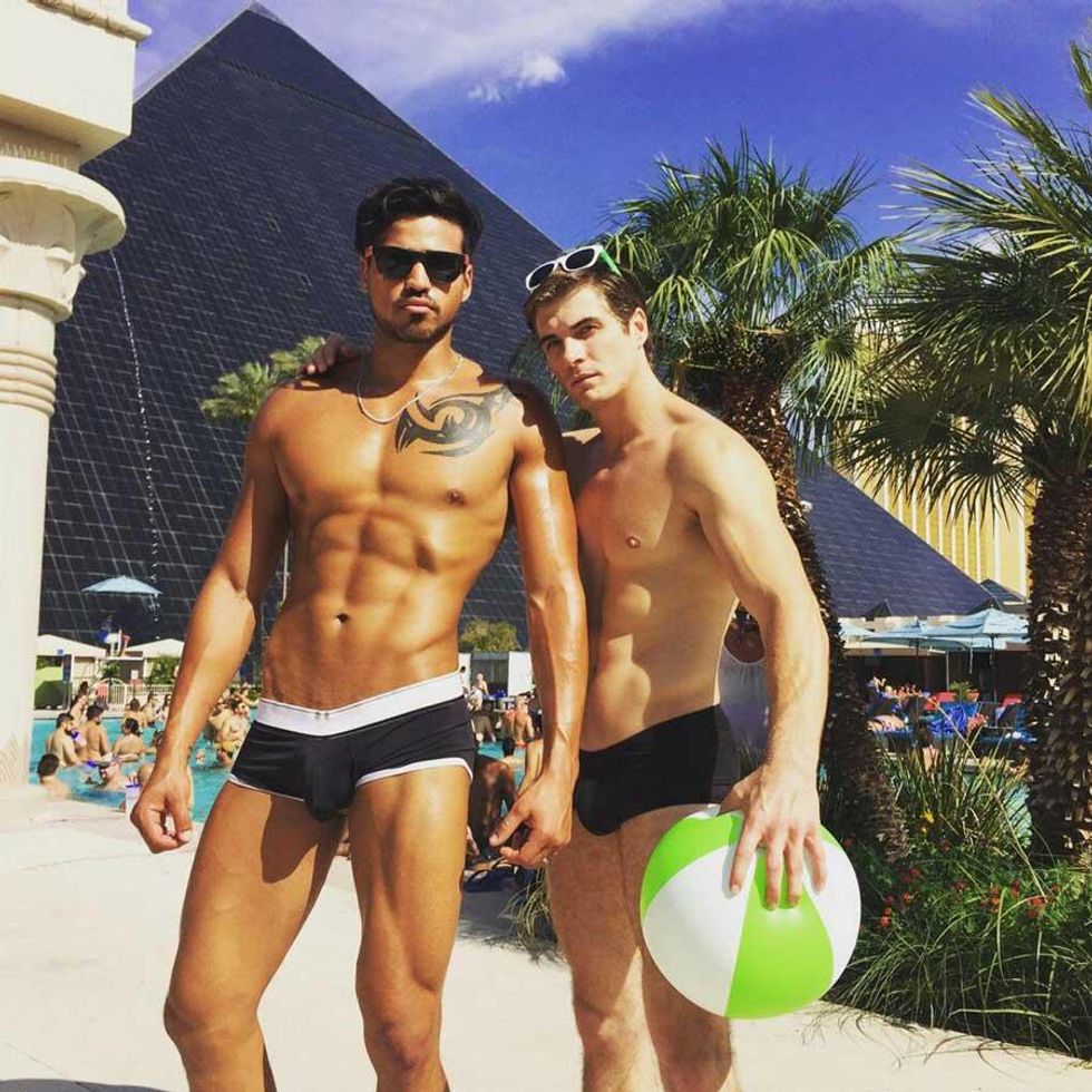 This is a photo from Luxor pool party.