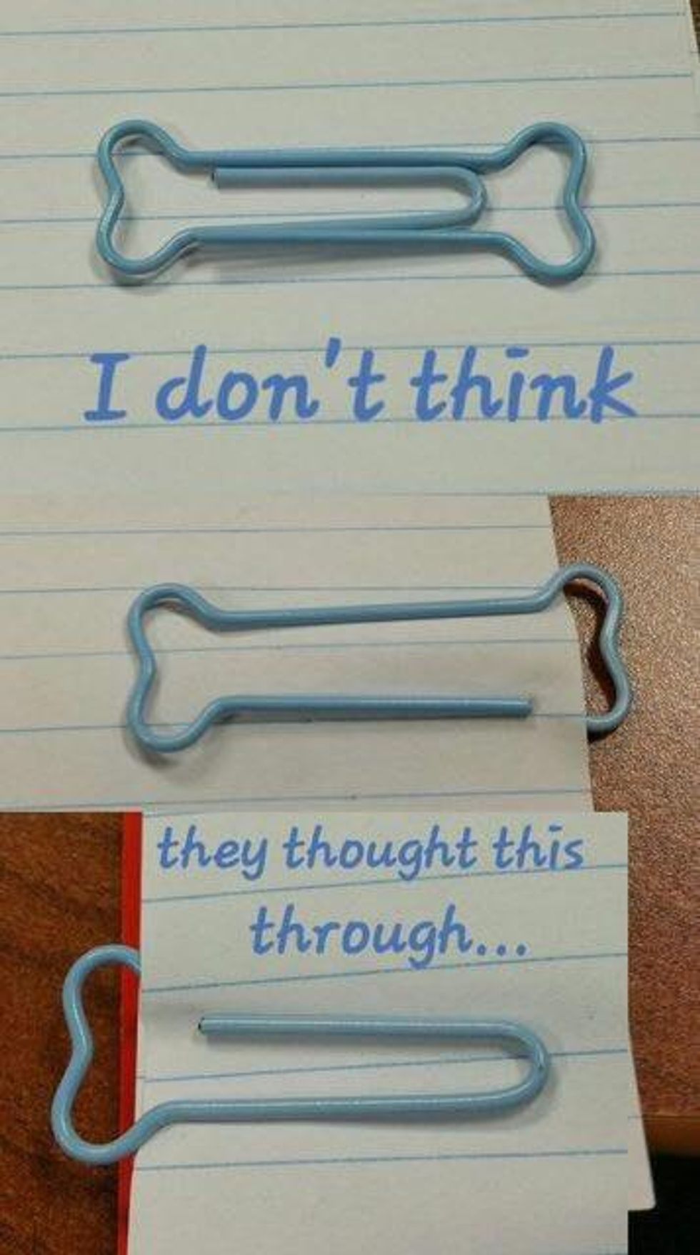 This is a photo of a paper clip that looks like a penis.