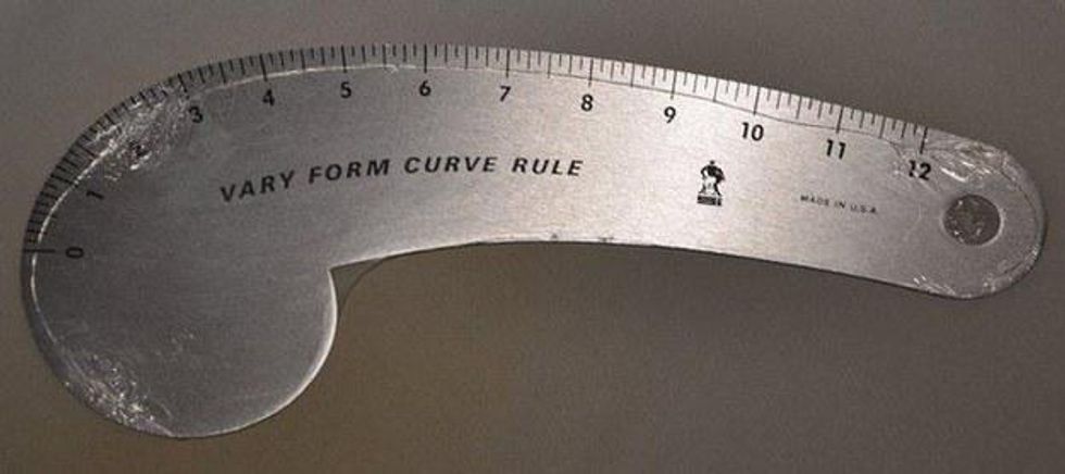 This is a ruler that looks like a penis.