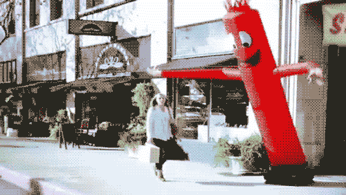 This is an inflatable dancing man.