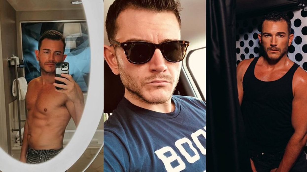 Three side-by-side images of Jim Verraros