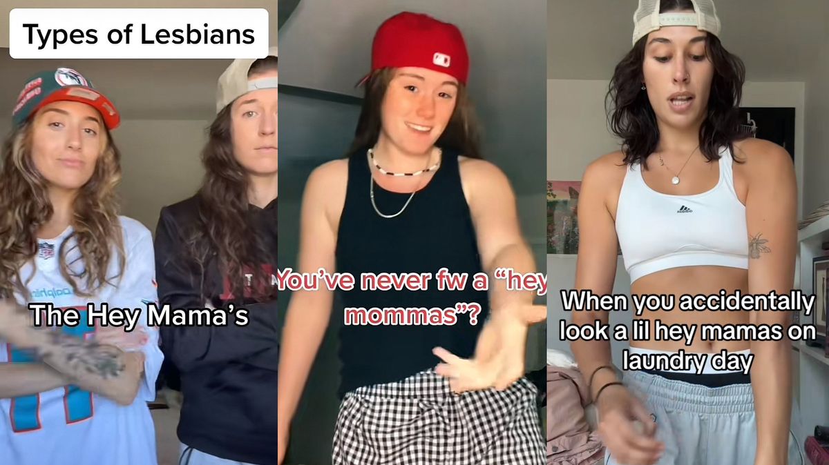 TikTok videos making fun of Hey Mamas lesbians