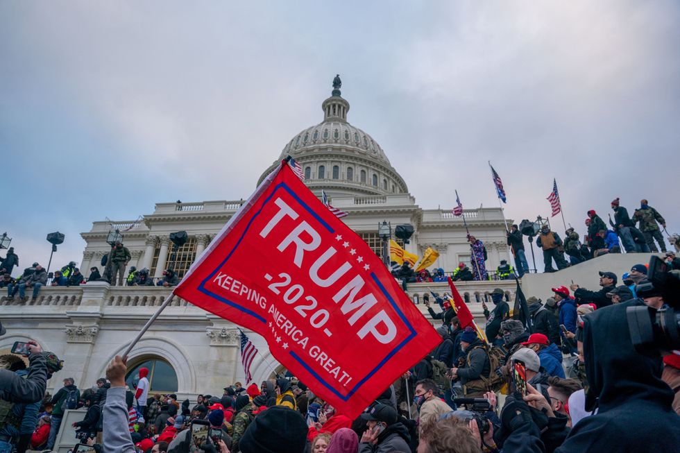 Trump supporters storming the Capitol on January 6.