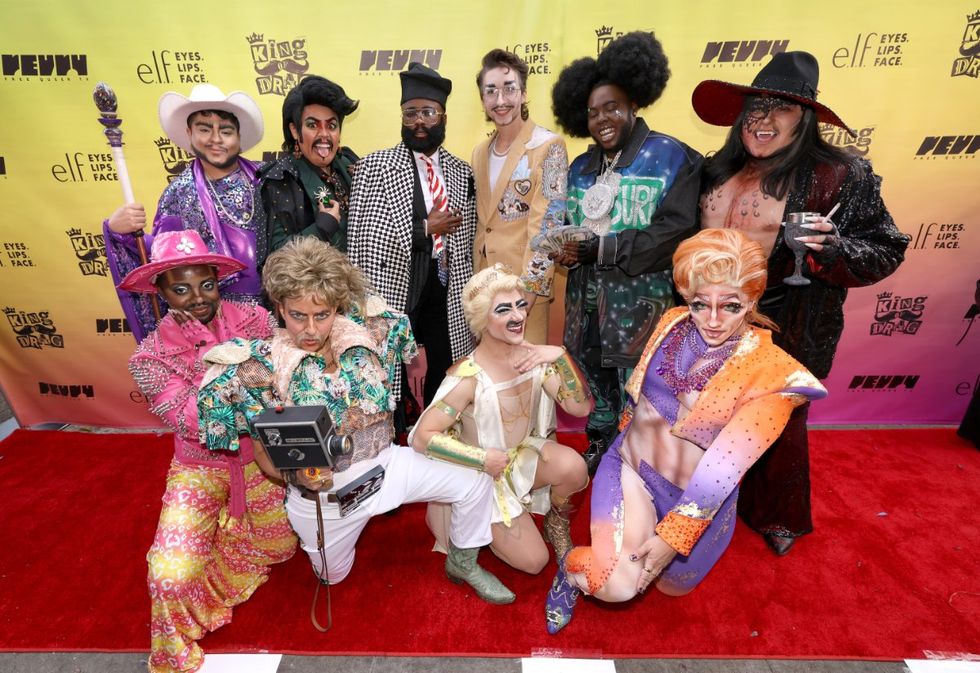 Tuna Melt, Charles Galin King, King Molasses, Dick Von Dyke, Pressure K, Buck Wylde, King Perka $exxx, Big D, Alexander the Great and Henlo Bullfrog attend the "King of Drag" S1 Premiere